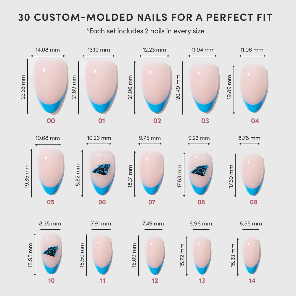 Carolina Panthers Press-On Nail Set - Image 6
