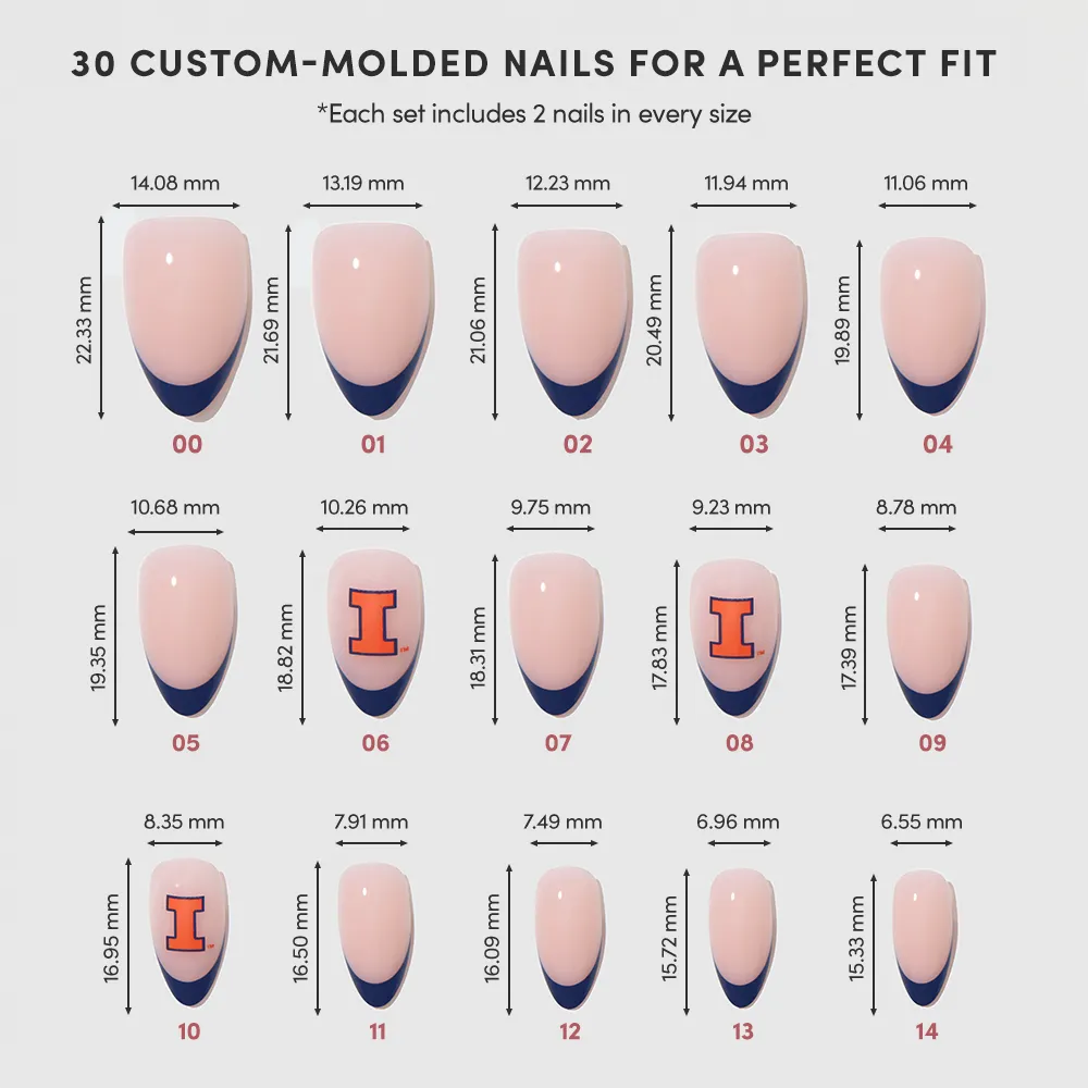 Illinois Fighting Illini Press-On Nail Set - Image 6