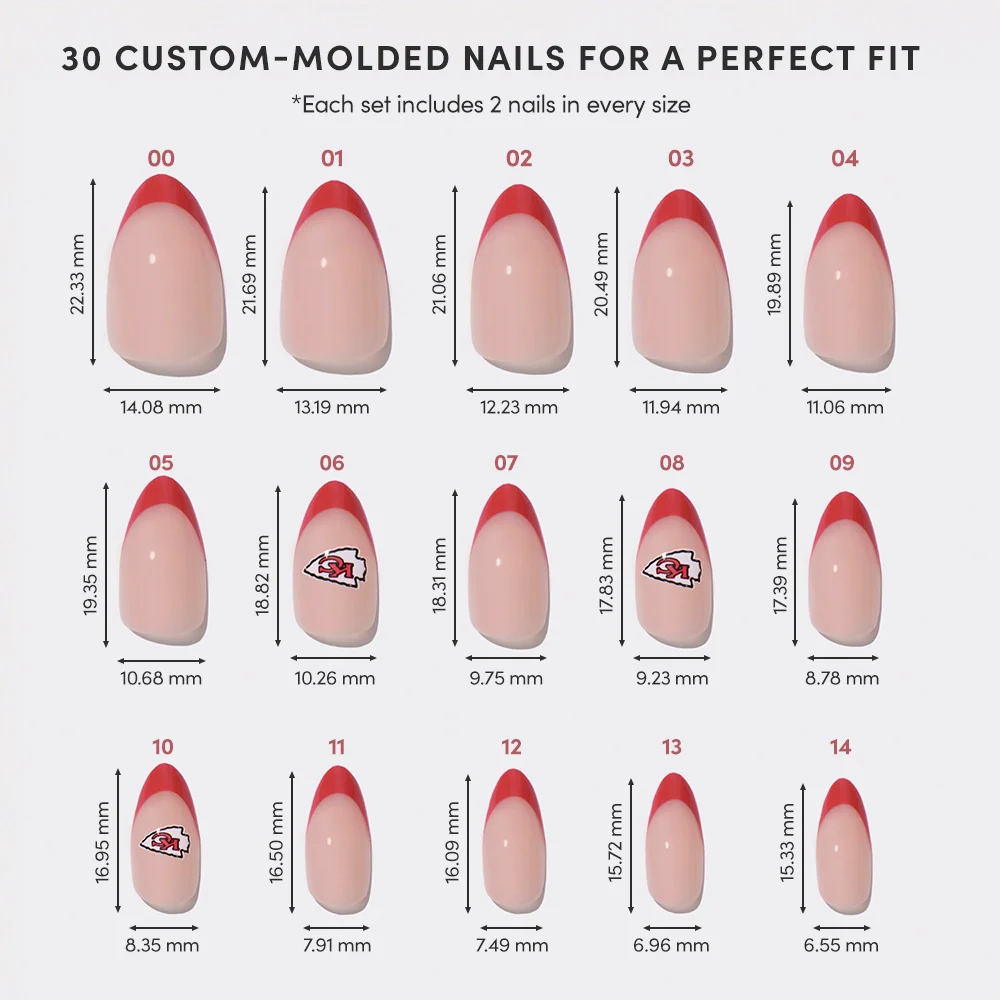 Kansas City Chiefs Press-On Nail Set - Image 6