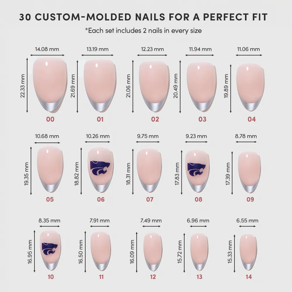 Kansas State Wildcats Press-On Nail Set - Image 6
