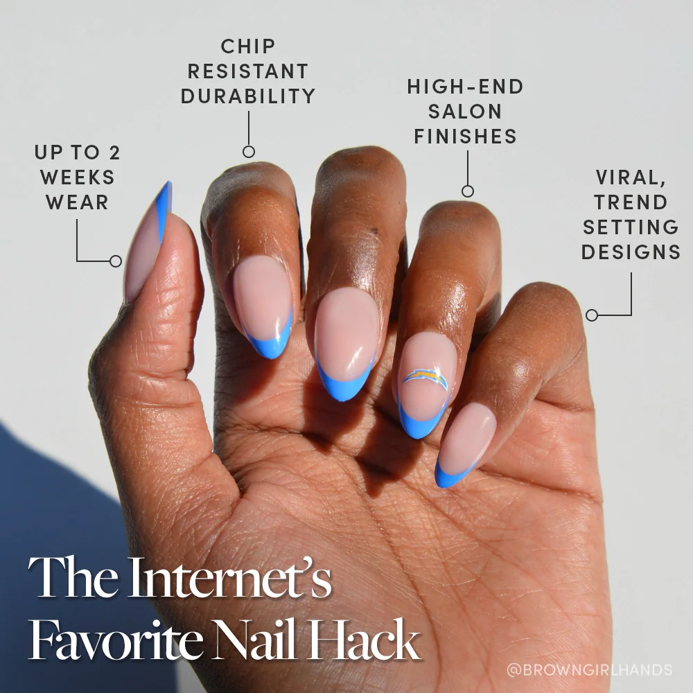 Los Angeles Chargers Press-On Nail Set - Image 5