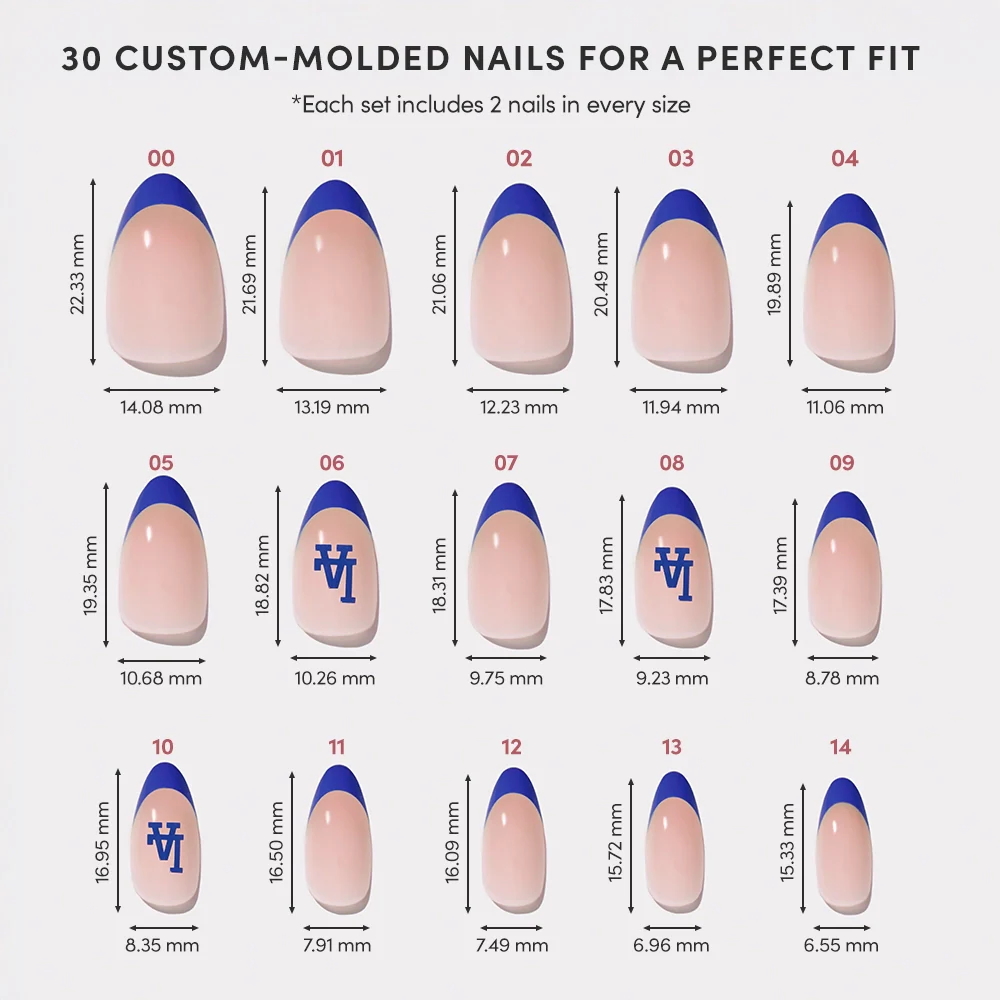 Los Angeles Dodgers Press-On Nail Set - Image 6