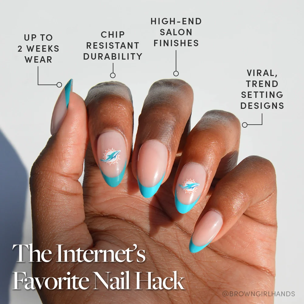 Miami Dolphins Press-On Nail Set - Image 5