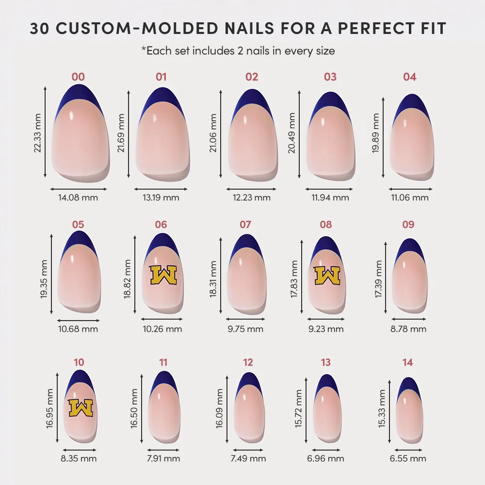 Michigan Wolverines Press-On Nail Set - Image 6