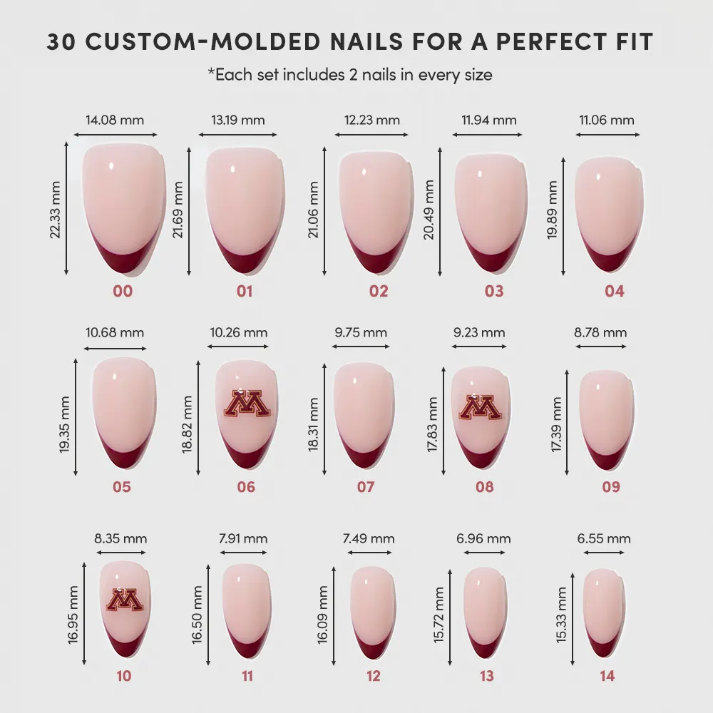 Minnesota Golden Gophers Press-On Nail Set - Image 6