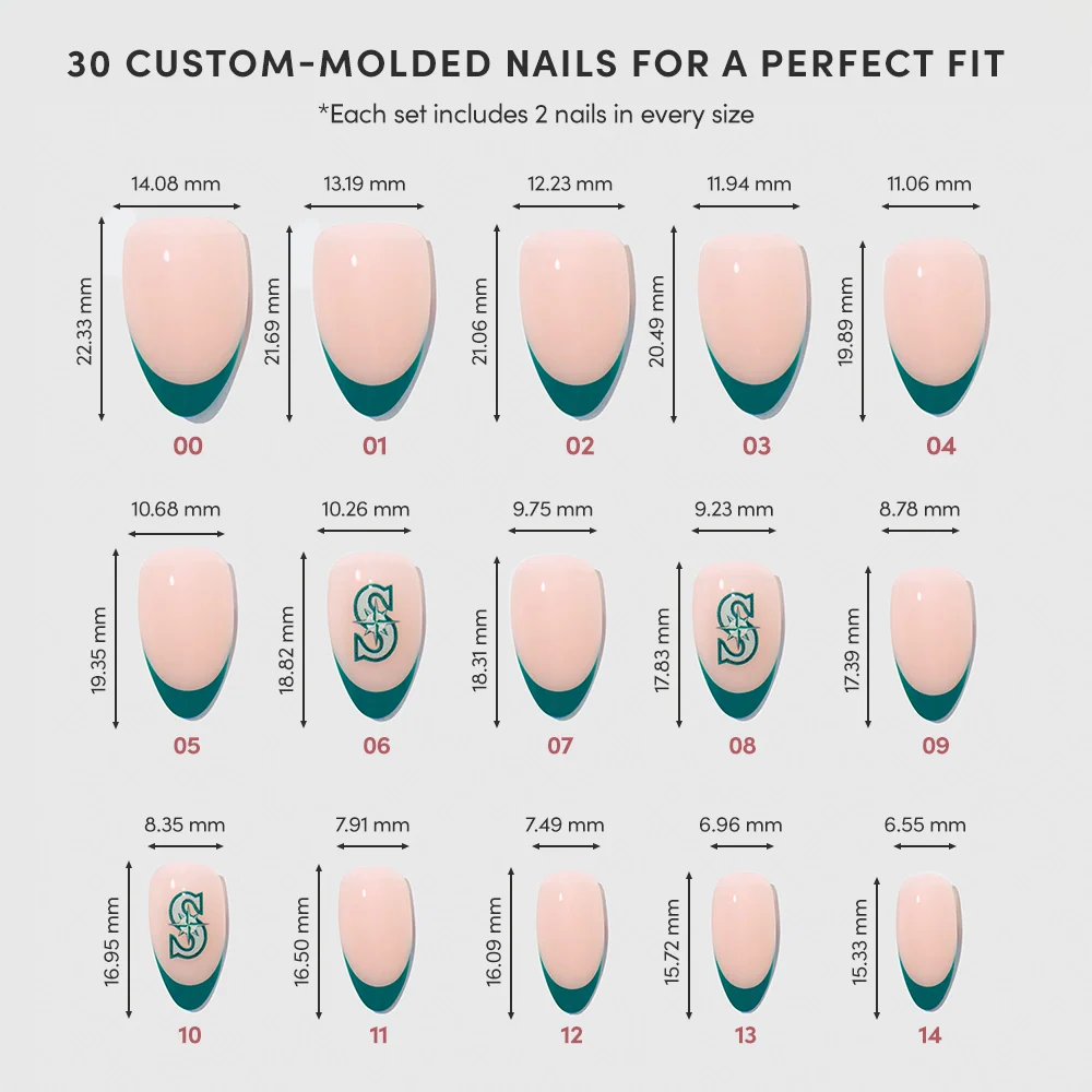 Seattle Mariners Press-On Nail Set - Image 4