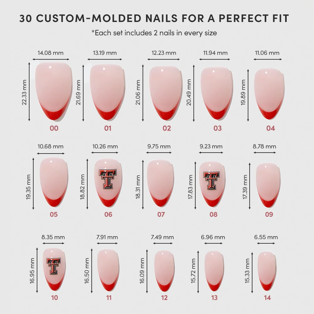Texas Tech Red Raiders Press-On Nail Set - Image 6