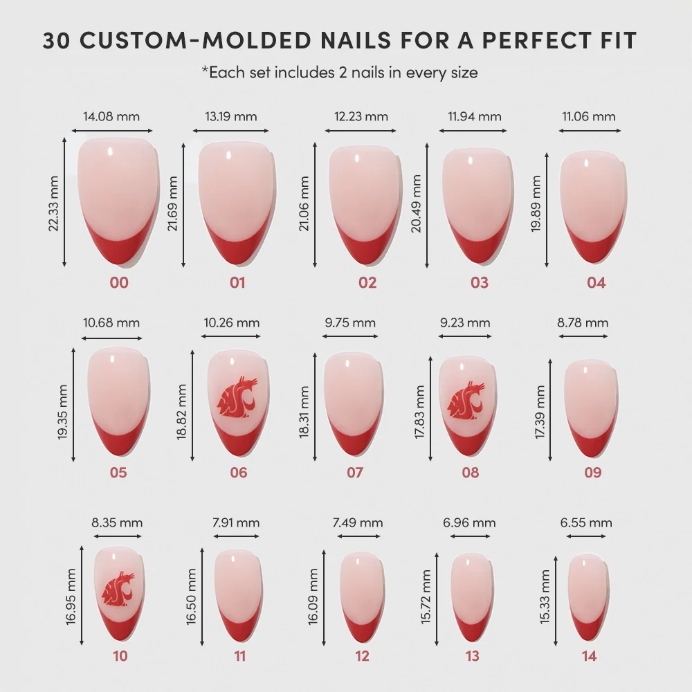 Washington State Cougars Press-On Nail Set - Image 6