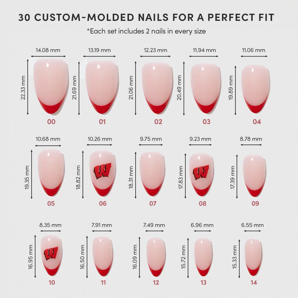 Wisconsin Badgers Press-On Nail Set - Image 6